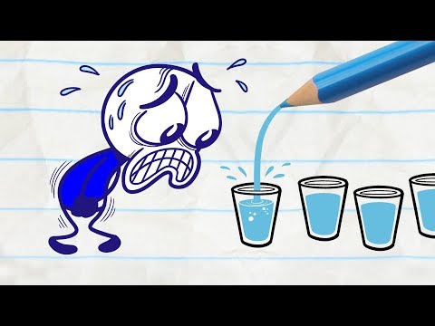 Pencilmate Gets All Wet -in- WATER ELSE? Pencilmation Compilation for Kids