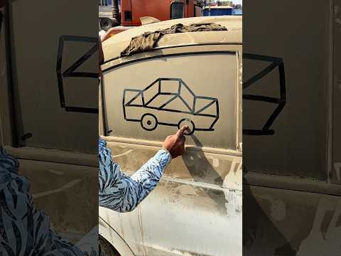 Draw a car using ZZZ #art #shorts