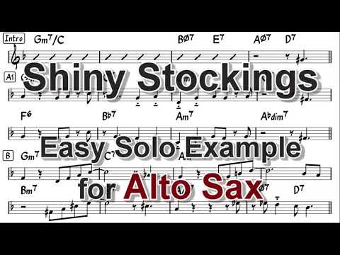 Shiny Stockings - Easy Solo Example for Alto Sax
