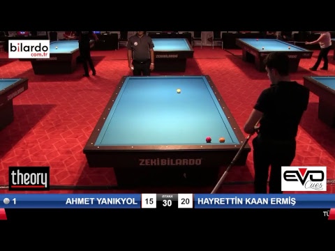 AHMET YANIKYOL & HAYRETTİN KAAN ERMİŞ Bilardo Maçı - 2018 GENÇLER 2.ETAP-1.TUR