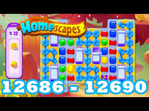 Homescapes Level 12686 - 12690 HD 3 - match puzzle Gameplay | android | IOS | 12687 | 12688 | 12689