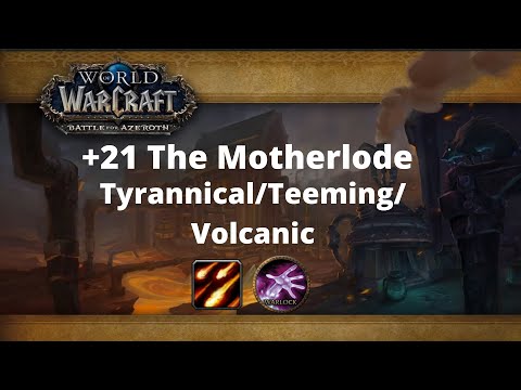 +21 The Motherlode Destruction Warlock PoV Mythic+ Tyrannical/Teeming/Volcanic/Awakening