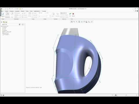 Bottle - PTC Creo Parametric / fonction freestyle