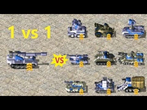 Tank Destroyer vs All Tanks  - Red Alert 2