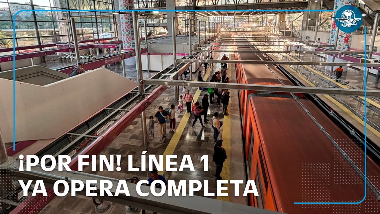 Tras 1,224 días, reabre totalmente Línea 1; “es la renovación más rápida del mundo”: Brugada