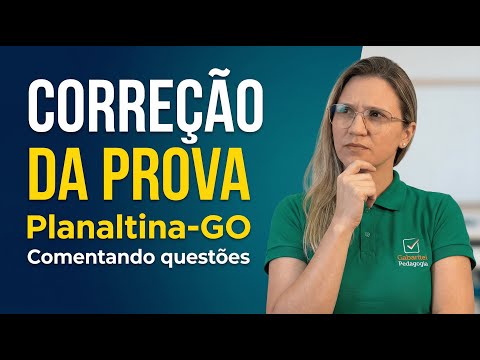 Correção da prova de Planaltina-GO