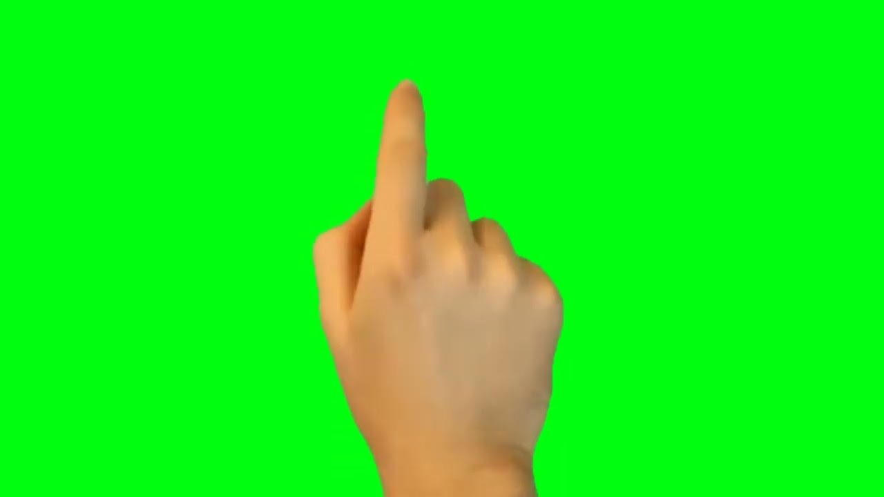 Hand Click green screen | Chroma Key
