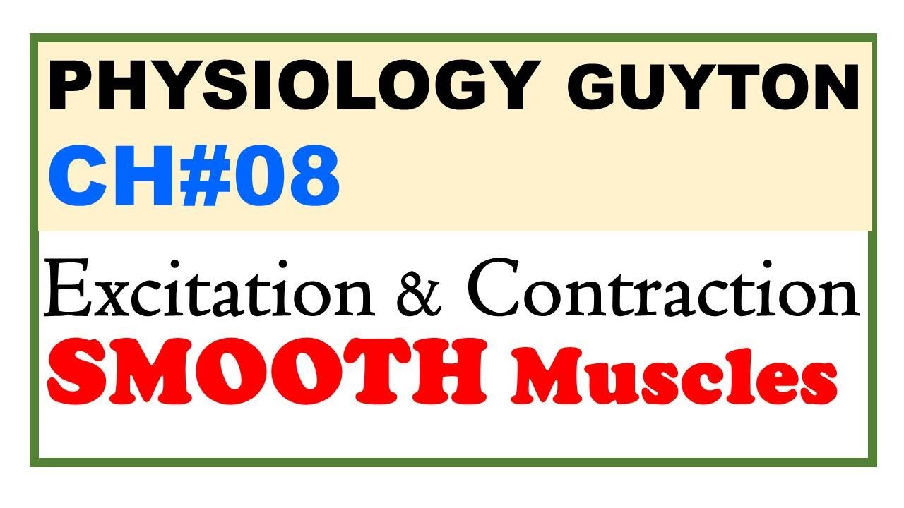 Ch#08 Physiology Guyton | Excitation and Contraction of SMOOTH Muscles | | Dr Asif Lectures