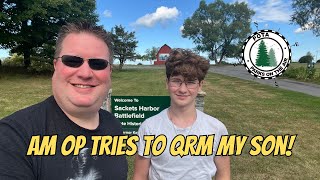 POTA ATNO and QRM at Sackets Harbor with My Son
