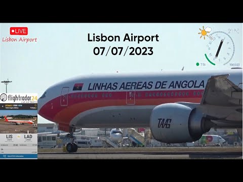 🔴LIVE Aeroporto de Lisboa + Flightradar24 + ATC