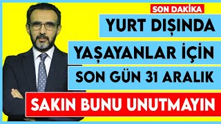 Yurt dışında yaşayan ve Türkiye'de banka hesabı evi arsası tarlası ola
