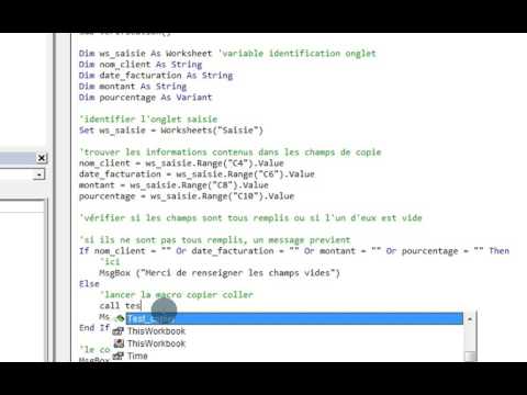 Excel VBA 207 Lancer une macro à partir d'une autre