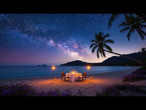 Tropical Night Bossa Nova Ambience with Relaxing Ocean Waves & Romantic Brazilian Jazz Music