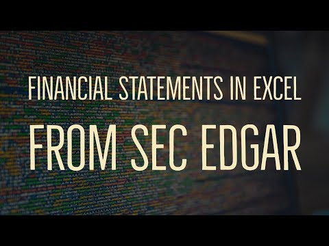 Downloading financial statements in Excel format from SEC EDGAR database