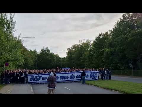 AGF - Brøndby Superliga. AGF corteo - fanmarch 21.09.2025