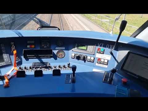 Führerstandmitfahrt Bischofswerda - Dresden Hbf. Cabview z kabiny maszynisty. Wjazd do Drezna.