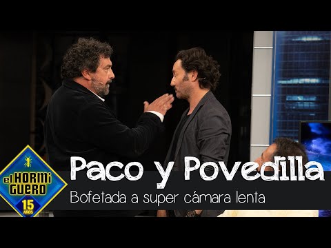 La demostración "en cámara súper lenta" de como Paco Miranda abofetea a Povedilla - El Hormiguero