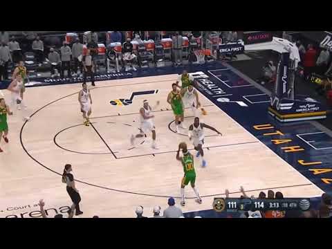 Jordan Clarkson makes crowd go wild!!!!  Jazz wins vs Nuggets