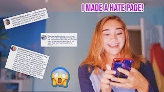 going undercover as a HATE PAGE!