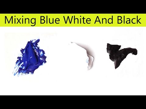Blue White And Black - Mixing Blue White And Black Make What Color - Color Mixing Paint