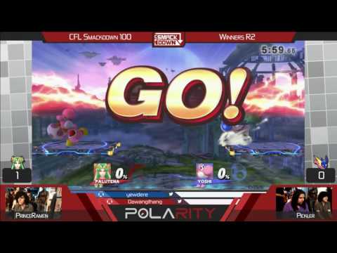 CFL Smackdown 100 WiiU - PrinceRamen (Palutena) vs Pickler (Yoshi) - Winners R2