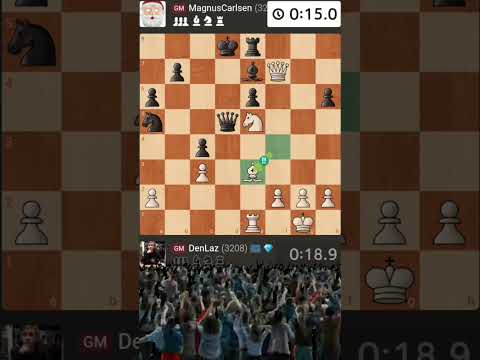 Denis Lazavik vs Magnus Carlsen #magnuscarlsen #denislazavik #worldchessrivals #shortvideo