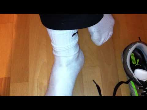 Some Puma Sneax and white Puma Sox