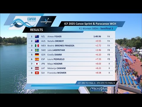 K1 Women 500m - Semi-Final 3 / 2025 ICF Canoe-Kayak Sprint World Championships Milan