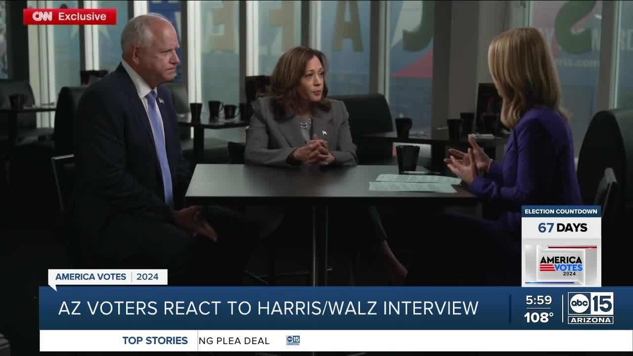 Arizona voters react to Harris/Walz interview