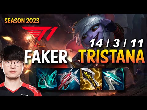T1 Faker TRISTANA vs AHRI Mid - KR Ranked
