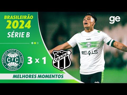 Gols e lances de Coritiba x Ceará
