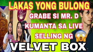Download lagu LAKAS YONG BULONG GRABE SI MR. D KUMANTA SA LIVE SELLING NG VELVET BOX #KALINGAP RAB mp3
