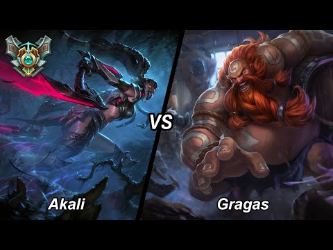 High Elo Akali vs Gragas top season 6 13/0/4