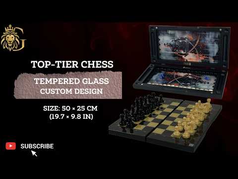 Tempered Glass Backgammon with Ash Wood Frame | Custom Handmade Gift