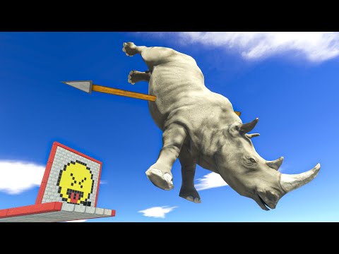 RUN, JUMP and ESCAPE from DANGEROUS BALLISTA - Animal Revolt Battle Simulator