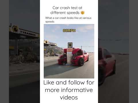 Car crash test at different speed 🤯#carcrash #carcrashes #carcrashtest