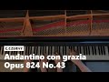 Andantino con grazia Op.824 No.43 by C. Czerny (4-hands)
