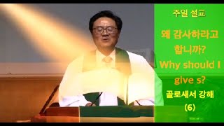 왜 감사하라고 합니까?