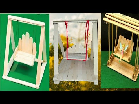 HOW TO MAKE   POPSICAL STICK  swing BY  "CRAFT  BY   DEBJIT". Ice cream stick  Jhula.  Easy to mak..