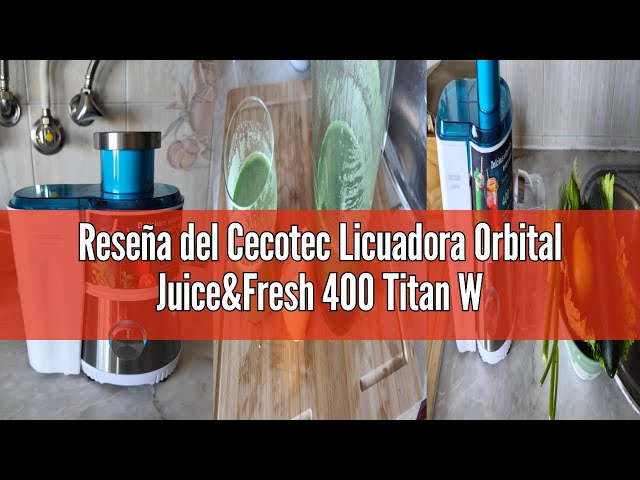 Vídeo relacionado con Cecotec Licuadora Orbital Juice&Fresh 400 Titan White. 400 W, 20000 RPM de Velocidad, Tamaño Compacto, 2 Velocidades, Disco con Recubrimiento de Titanio Negro, Sistema antigoteo, Jarra 350 ml