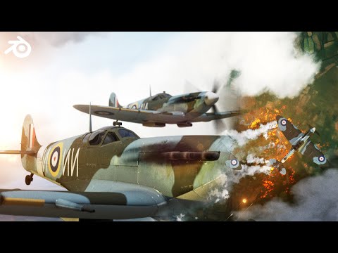 WWII Cinematic Dogfight - Blender 3D