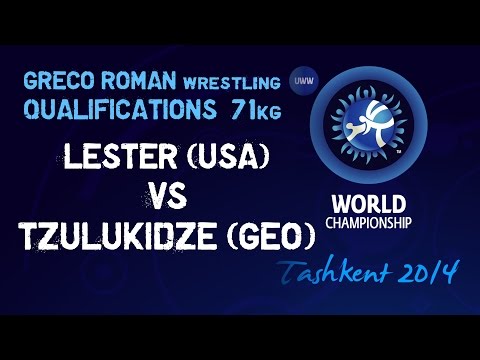 Qualifications - Greco Roman Wrestling 71kg - LESTER (USA) vs TZULUKIDZE (GEO) - Tashkent 2014
