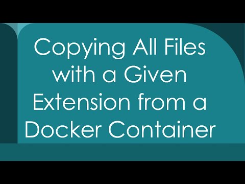 Copying All Files with a Given Extension from a Docker Container