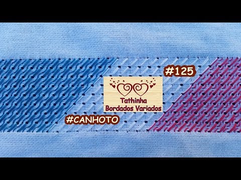 *125* PONTO RETO DUPLO MODELO 2 E 3 - CANHOTO - Tathinha Bordados