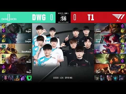 TOP Highlights DWG vs T1 LCK Spring 2020 W7D5  Damwon Gaming vs T1