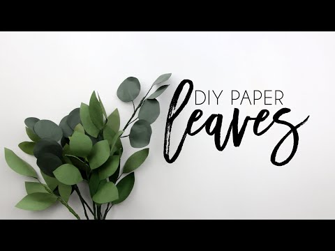 DIY How to make Paper Leaves for Paper Flowers, Paper Eucalyptus, Papercrafts