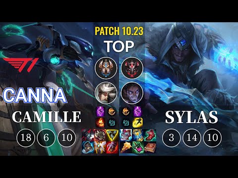 T1 Canna Camille vs Sylas Top - KR Patch 10.23