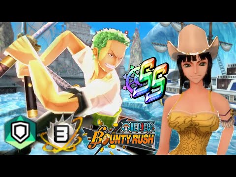 [52/52 Boost] 2* East Blue ZORO GAMEPLAY in SS with NICO ROBIN [Lv.100] | One Piece Bounty Rush OPBR