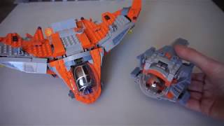 LEGO Avengers Infinity War ship Combination 76107 + 76102 Gaurdians/Milano Ship Review