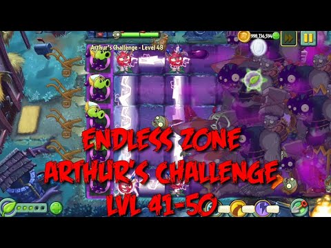 Plants vs Zombies 2 - Dark Ages | Endless Zone All Max Level Plants Test Level 41 - 50